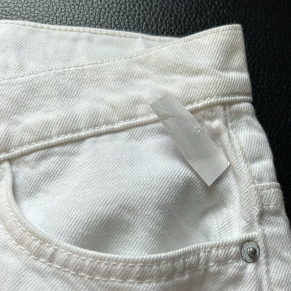 MOTHER Snacks High Waist Twizzy Jean Skimp Sticky Rice White Straight Leg 34 NEW - Picture 12 of 14